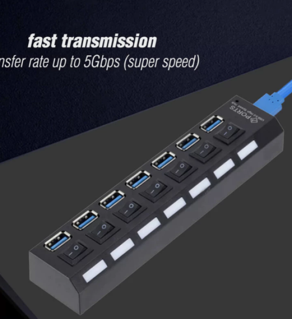 USB HUB 4 PORT 4 USB ON/OFF