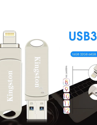 Kingston Flashdisk OTG 2in1 USB3.0＆Type-C | Kapasitas 128GB Portabel Ponsel Android/Mobil/Laptop Flashdisk