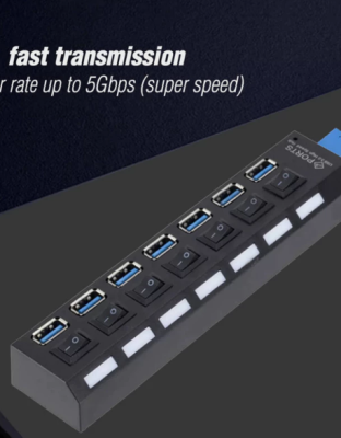 USB HUB 4 PORT 4 USB ON/OFF