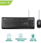 ROBOT Set Combo Keyboard and Mouse KM2600 for Komputer/Laptop Original Garansi Resmi 1 Tahun